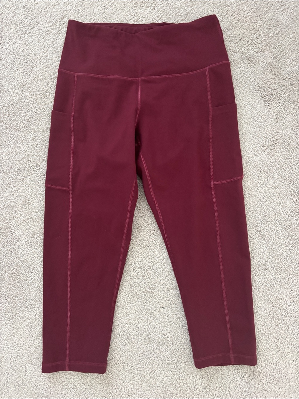 Iuga Maroon Active Leggings - High Waist